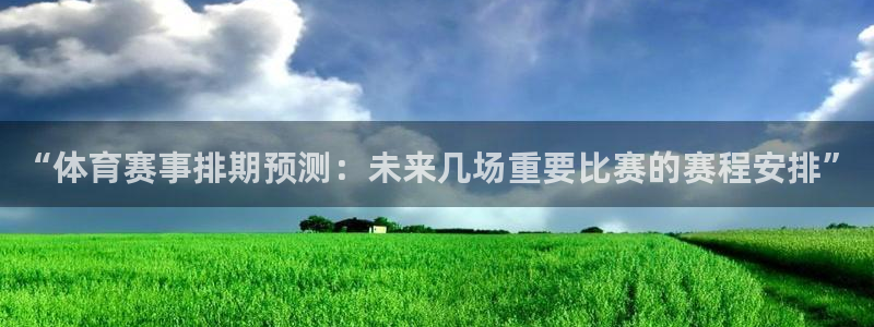 168全国开奖官网查询：“体育赛事排期预测：未来几场重要比赛的赛程安排”