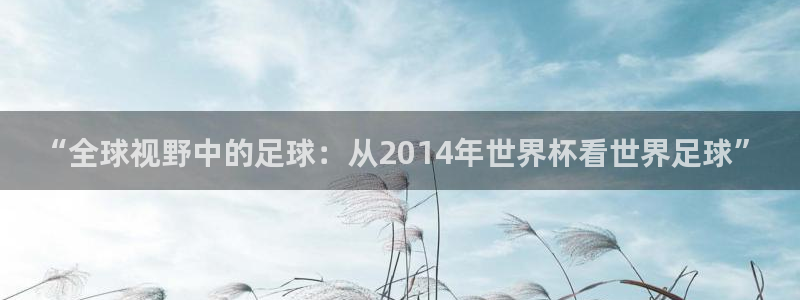 168全国开奖：“全球视野中的足球：从2014年世界杯看世界足球”
